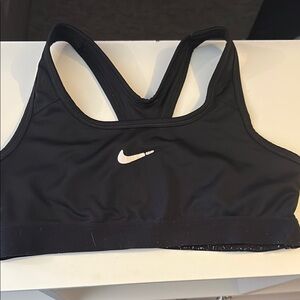 Nike Black Racerback Sports Bra Performance Fabric